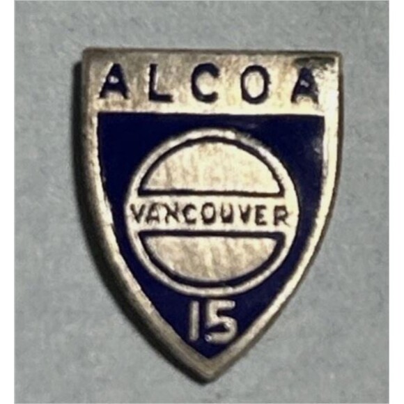 ALCOA Manufacturing Vancouver 15 years of service lapel Pin
